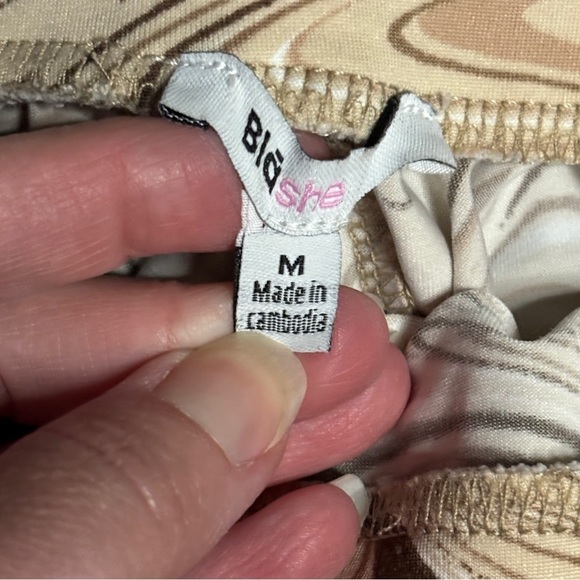 Bia She Wide-Leg Pants Cream Brown Tan Size Large - Picture 5 of 5